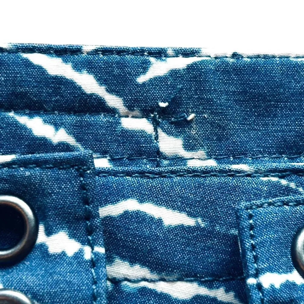 Faherty Classic 7 Inch Board Shorts Blue Fishscale Batik Recycled Men's Size 36